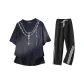 Navy Blue+Black Pants