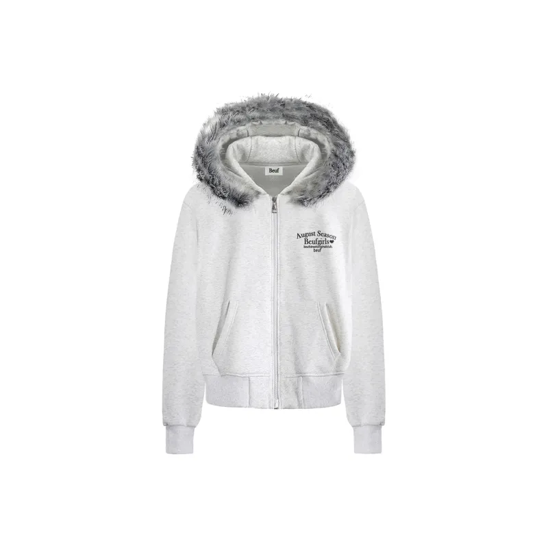 BEUF Sweatshirt Unisex Snow Mountains Gray-2