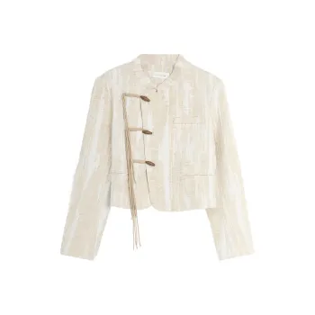 SETIROM Cropped Coat Women's Apricot