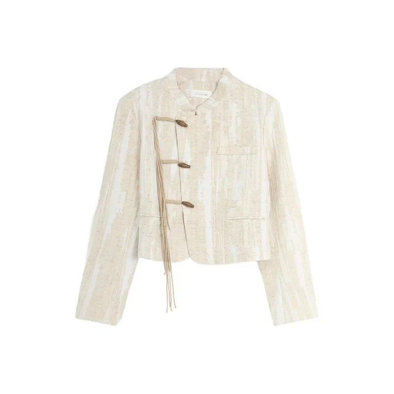 SETIROM Cropped Coat Women's Apricot-0