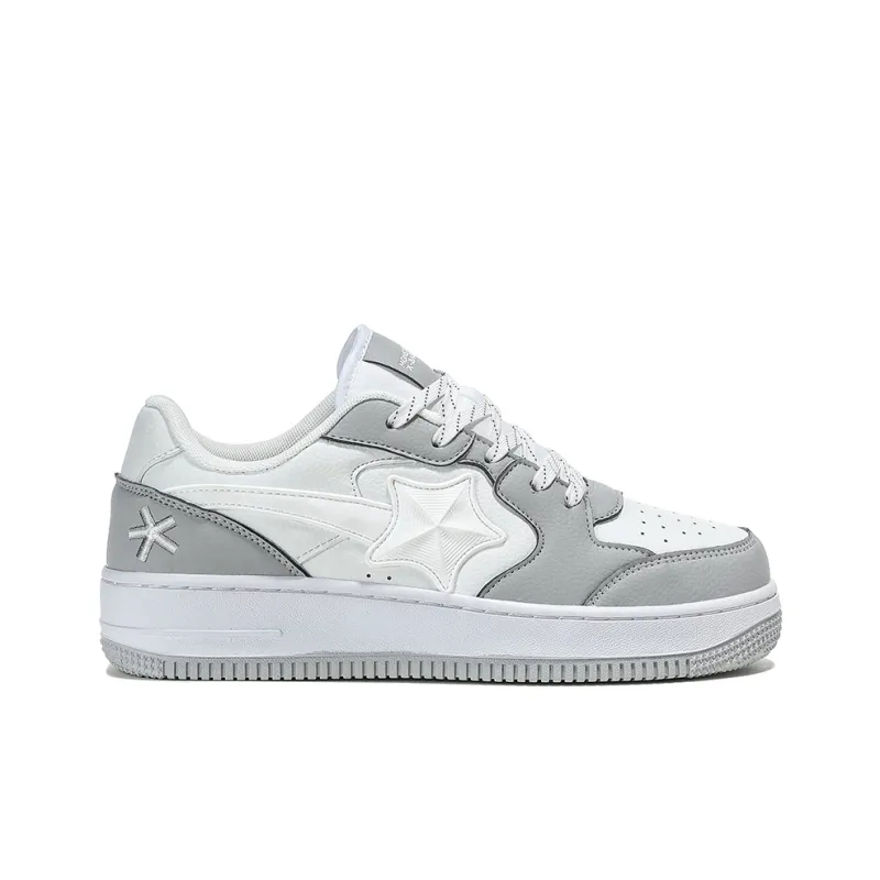 MONSTER X BASES Low Top Skateboard Shoes Unisex Smoke Gray-1