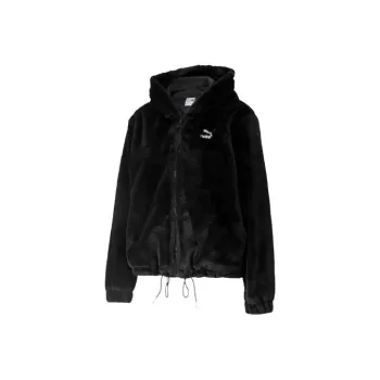 PUMA Casual Velvet Jackets Women's Black