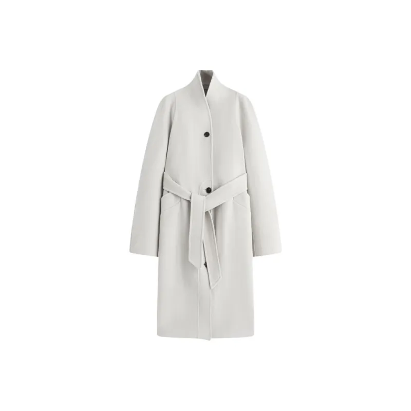 MOSIIMORII Coat Women's Light Beige Gray-0