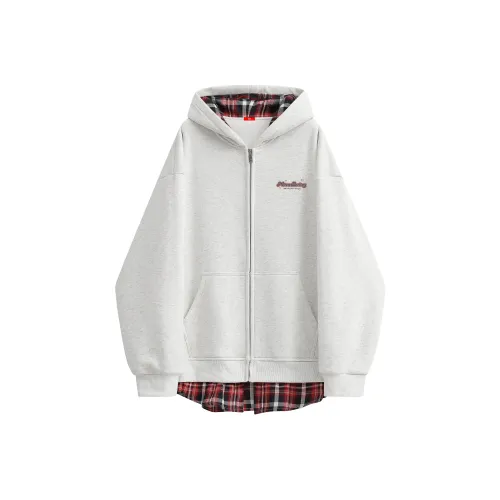 MIIOW Trend Party Series Sweatshirt Unisex Flower Gray & Red