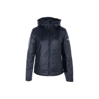 MOSCHINO Solid Color Hooded Puffer Jacket Women's Black