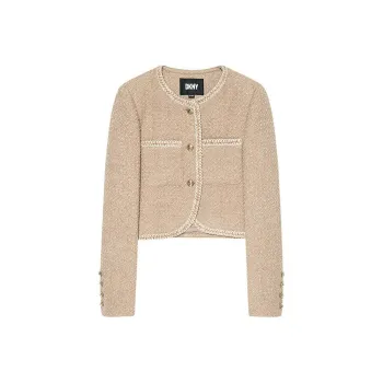 DKNY Cropped Coats Women's Camel