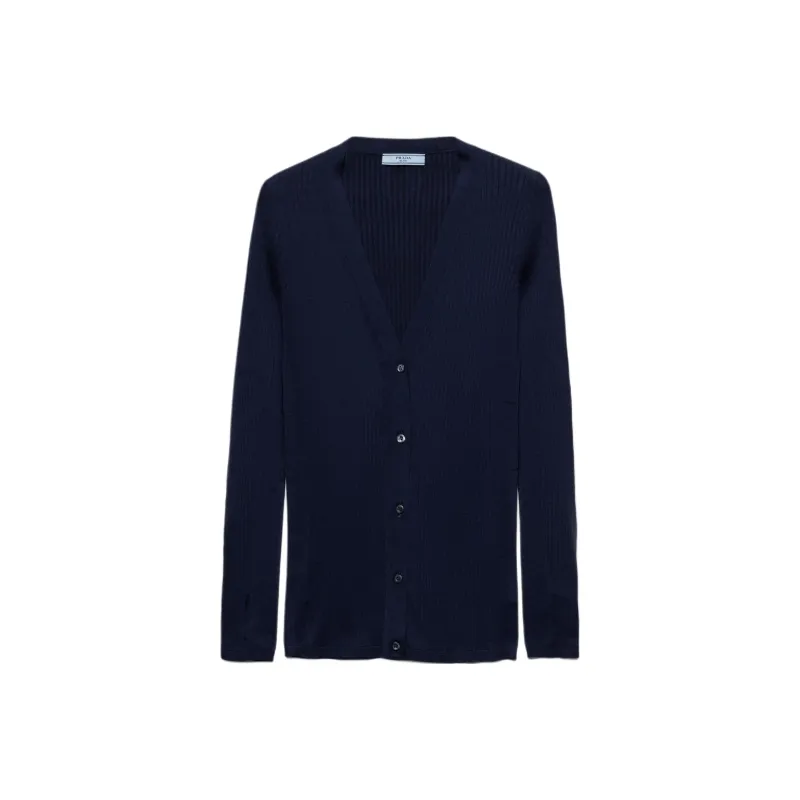 PRADA Knitted Cotton Cardigan-0