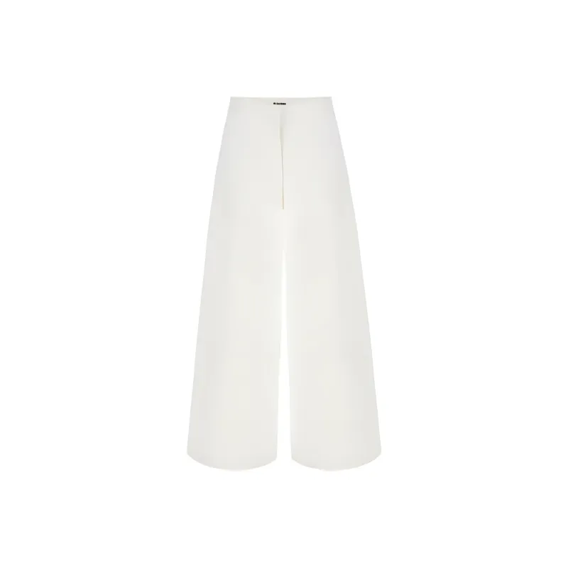 JIL SANDER High Waist Wide Leg Trousers-0