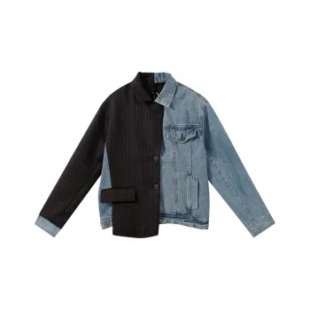 YUMOMO STAR Denim Jacket Women's Gray Blue