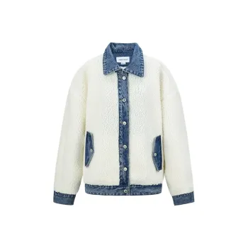 URBAN REVIVO Denim Jacket Women's Raw White