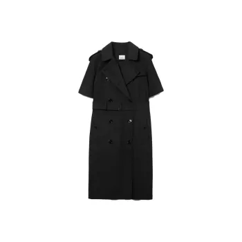 Burberry Short-sleeved Belted Trenchcoat Dress