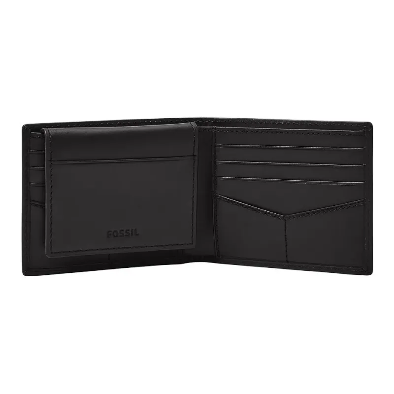 FOSSIL Leather Wallet Men's Black-2