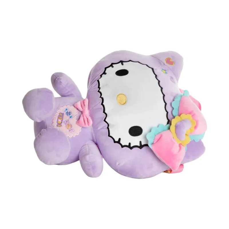 Sanrio Hello Kitty Plush Backpack Women's Purple-4