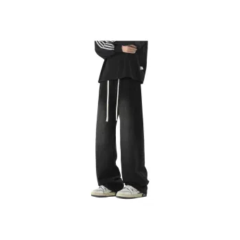 REXSHION Jeans Unisex Distressed Gray