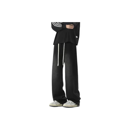 REXSHION Jeans Unisex Distressed Gray