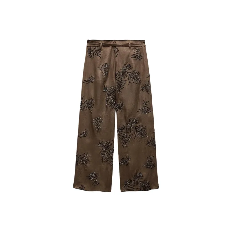 ZARA Casual Pants Women's Brown-0