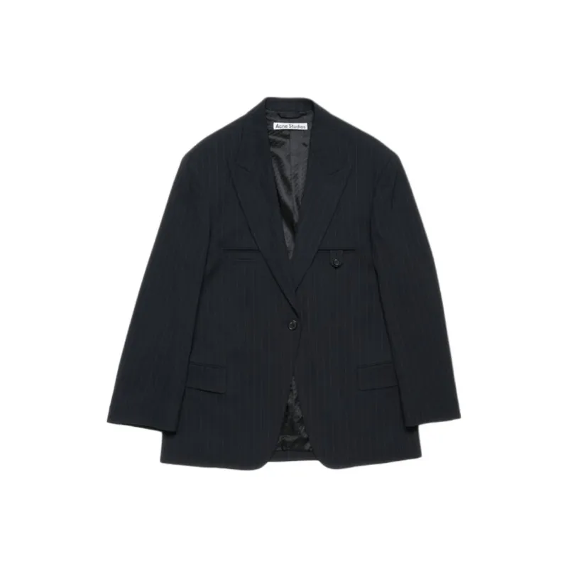 Acne Studios Single Breasted Pinstripe Blazer-0
