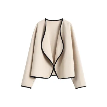 Miss Ha Ya Cropped Coats Women's Capri White
