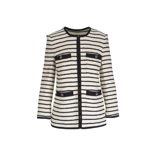 Veronica Beard Striped Collarless Blazer