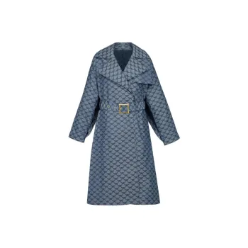 MCM Trench Coats Women's Blue