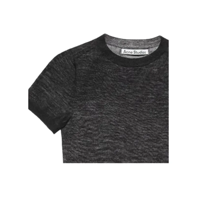 Acne Studios Logo Detailed Round Neck T Shirt-3