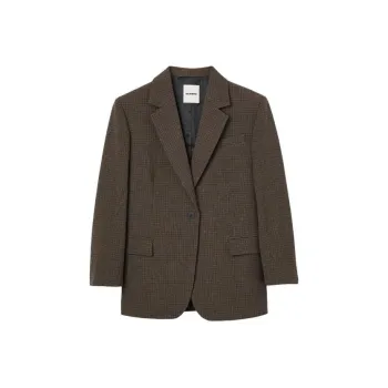 Sandro Single breasted Check Blazer