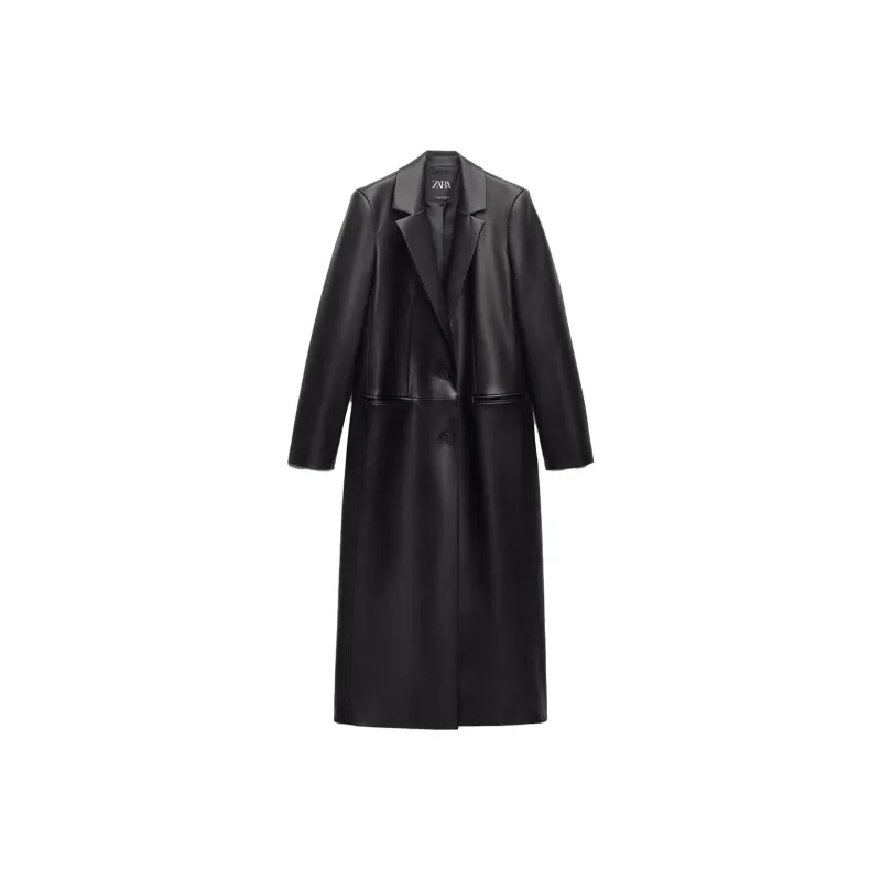ZARA FW23 Leather Jacket Women's Black-0