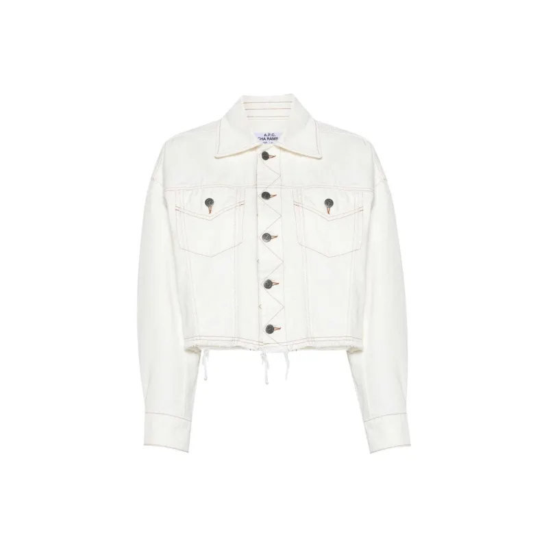 A.P.C x Natacha Ramsay-Levi Sainters SS24 Denim Jacket Women's Light Beige-0