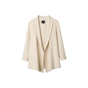 Dimple Hsu Velvet Jackets Women's Cream Beige Apricot