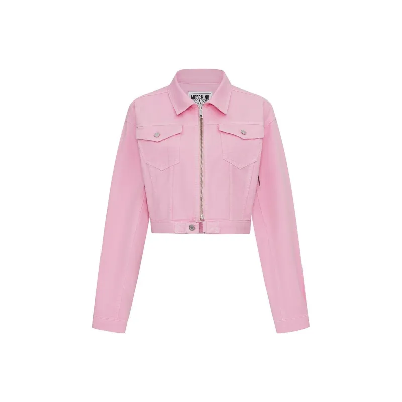MOSCHINO Denim Jacket Women's Pink-0