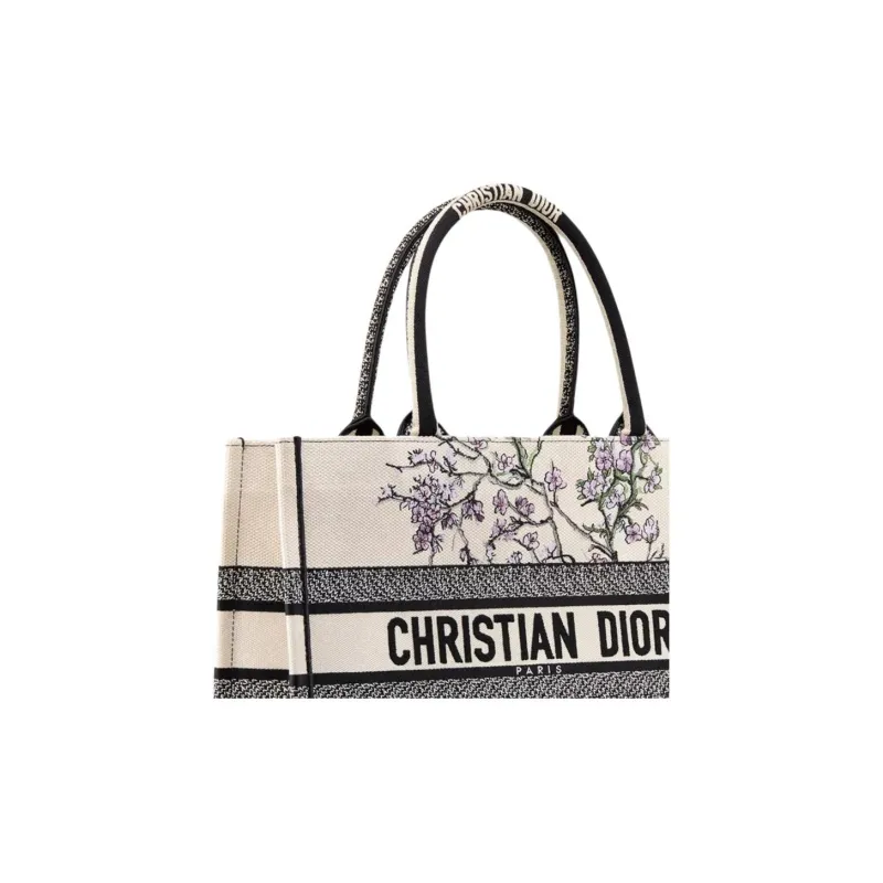 DIOR BookTote Cotton Tote Bag, Shopping Bag, Handbag Medium Size Women's Multicolor-4