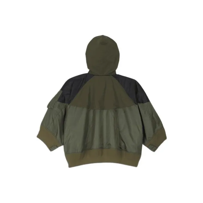 Nike X Sacai Women'ss Full Zip Hooded Jacket Khaki-4