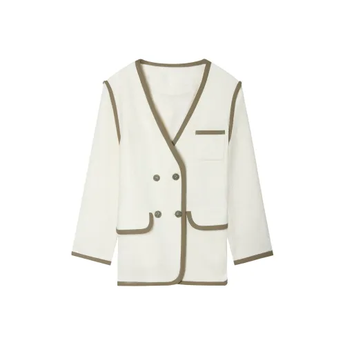 THE SEA LIFE Cropped Coat Women's Cloud White