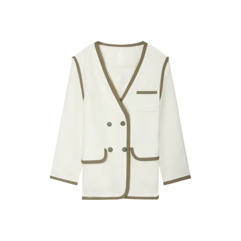 THE SEA LIFE Cropped Coat Women's Cloud White-0