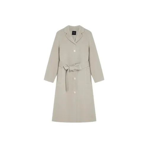 THEORY Trench Coats Women's Oat