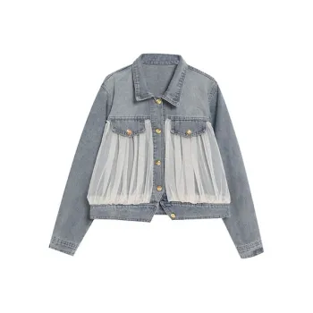 BVODE Denim Jacket Women's Blue
