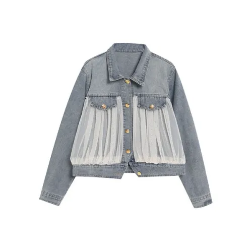 BVODE Denim Jacket Women's Blue