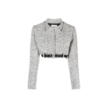 COPERNI Trompe L'oeil Cropped Tweed Jacket