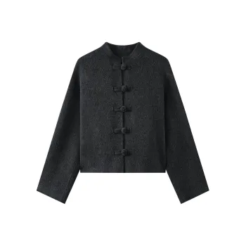 THE SEA LIFE Cropped Coat Women's Dove Gray