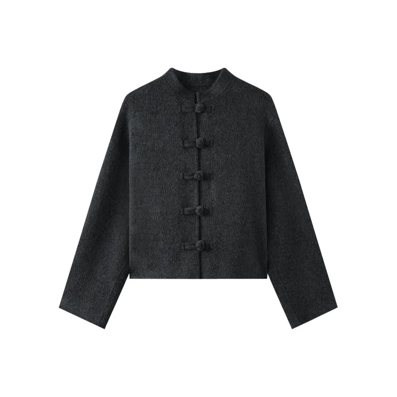 THE SEA LIFE Cropped Coat Women's Dove Gray-0