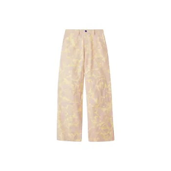 Burberry Rose Printed High Waist Straight Leg Trousers