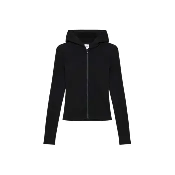 ARITZIA Tna Homestretch™ Slim Hooded Zip-Up Sweatshirt Women's BLACK/Black