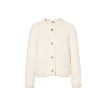 CELINE Cropped Coat Women's White