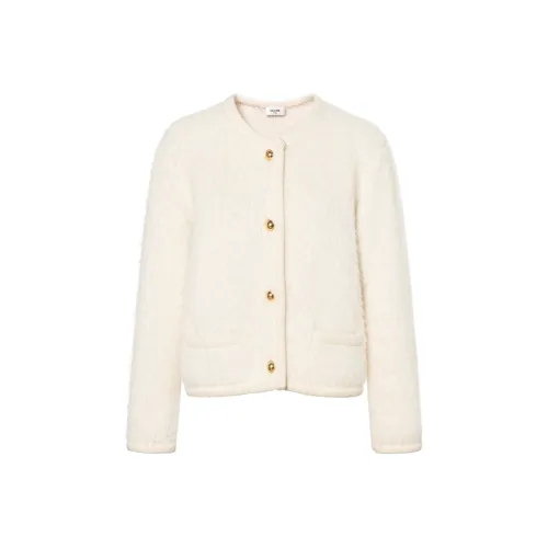CELINE Cropped Coat Women's White