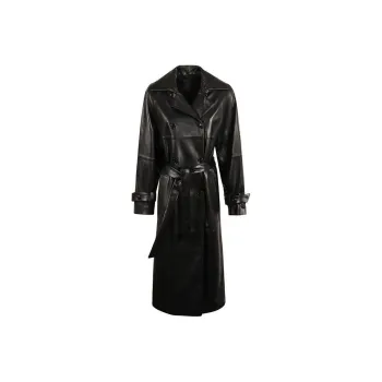 MaxMara Leather Loose Trench Coat