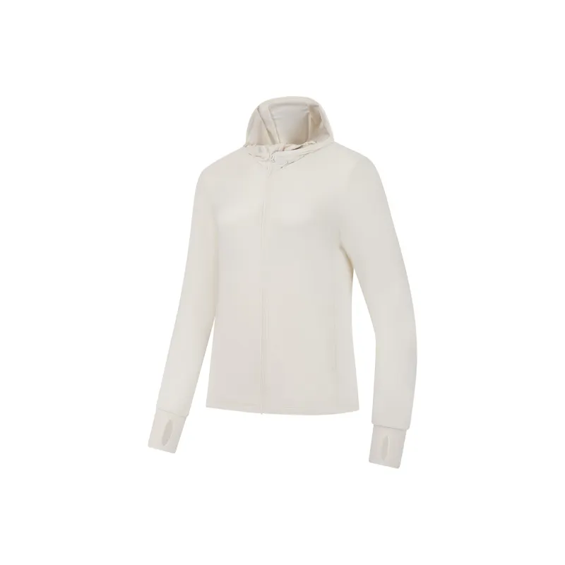 QIAODAN Ice Skin Sun Protection Clothing Women's Cream White-0
