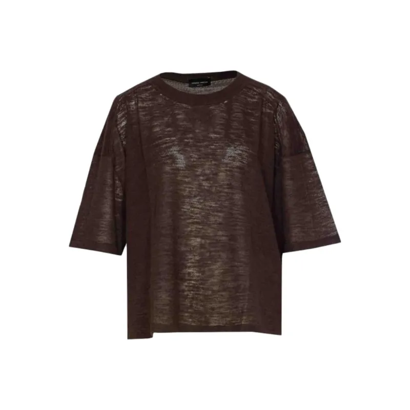 ROBERTO COLLINA Mélange effect Knitted Top-0