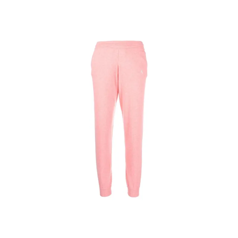 SPORTY & RICH Logo-Embroidered Ribbed Edge Pants-0