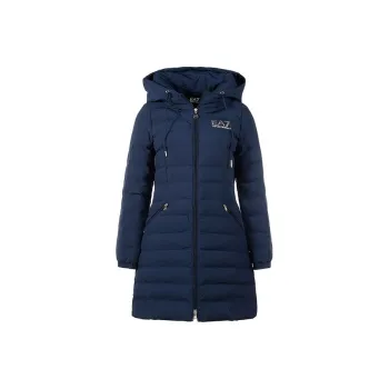 EMPORIO ARMANI EA7 Puffer Jacket Coat Women's Army Blue