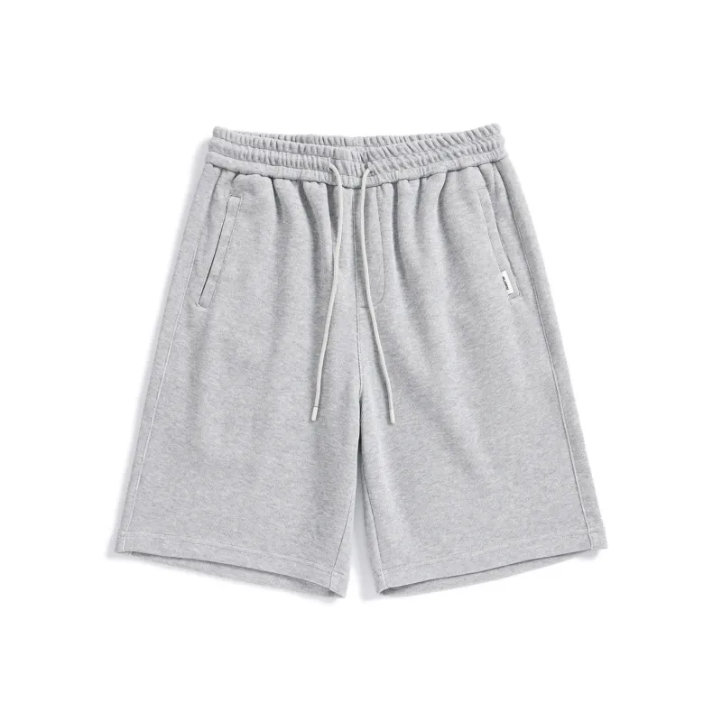 Hansca Comfortable Ribbed Skin Friendly Breathable Casual Shorts Men's-0